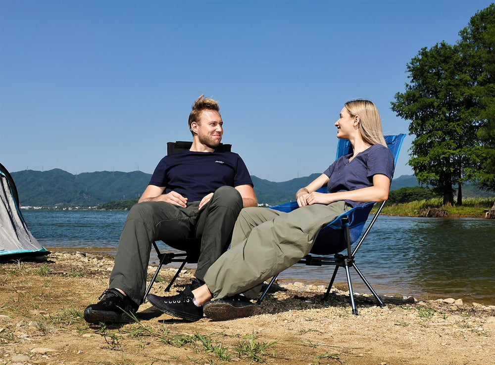 MARCHWAY Lightweight High Back Folding Camping Chair with Head Support