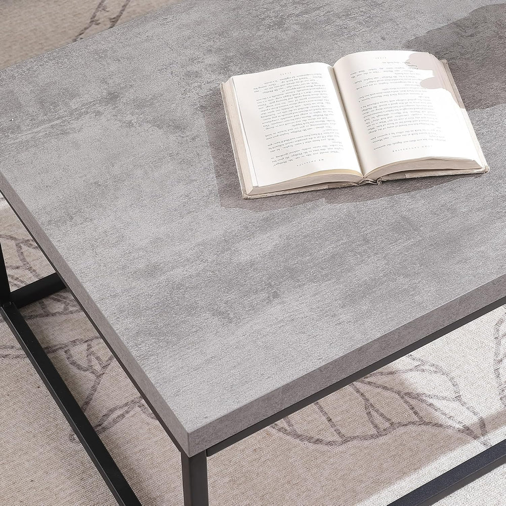 CENSI 47-Inch Grey Marble Accent Coffee Table/Center Table