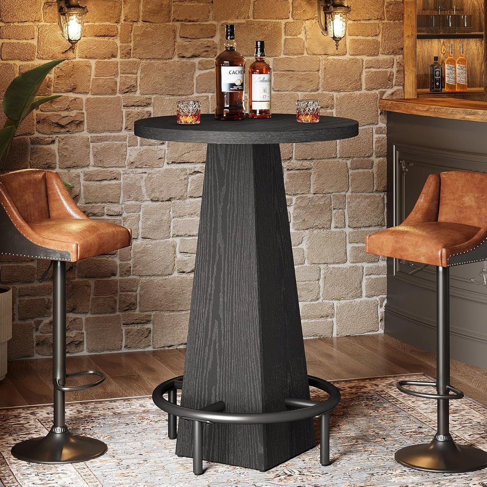 Tribesigns Bistro Pub Table, 37.4" High Round Bar Table for Small Bars