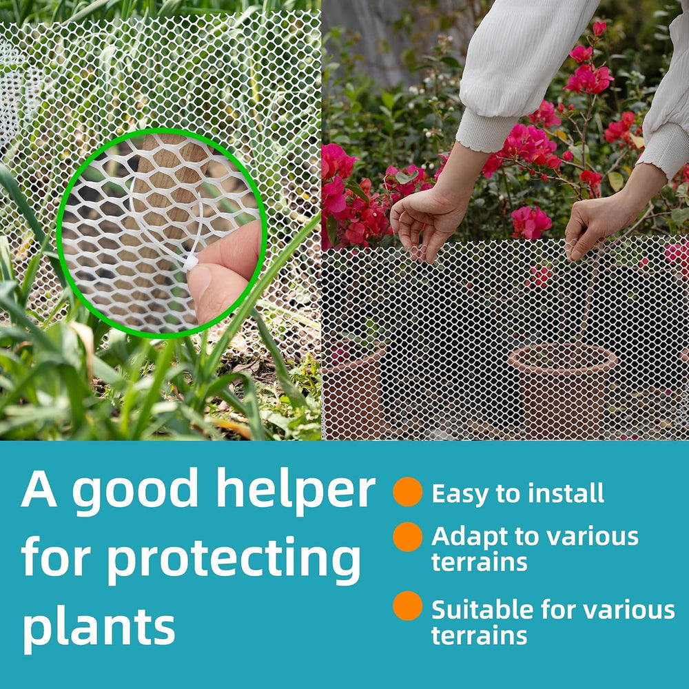 Pet & Garden Safeguard - 15.7IN x 49.2FT Roll - Black Plastic Netting, Mu...
