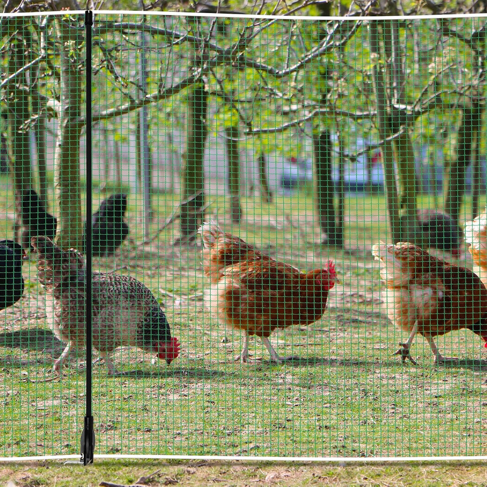Temporary Fence with Posts 4' x 100' for for Dogs Outdoor Backyard