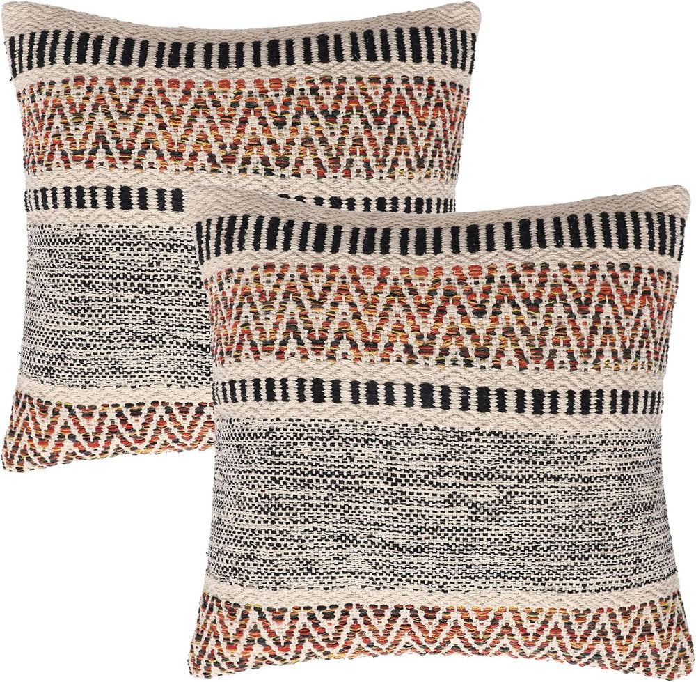 · REDEARTH · Boho Textured Handwoven Throw Pillow Cases - Motley Bohemia