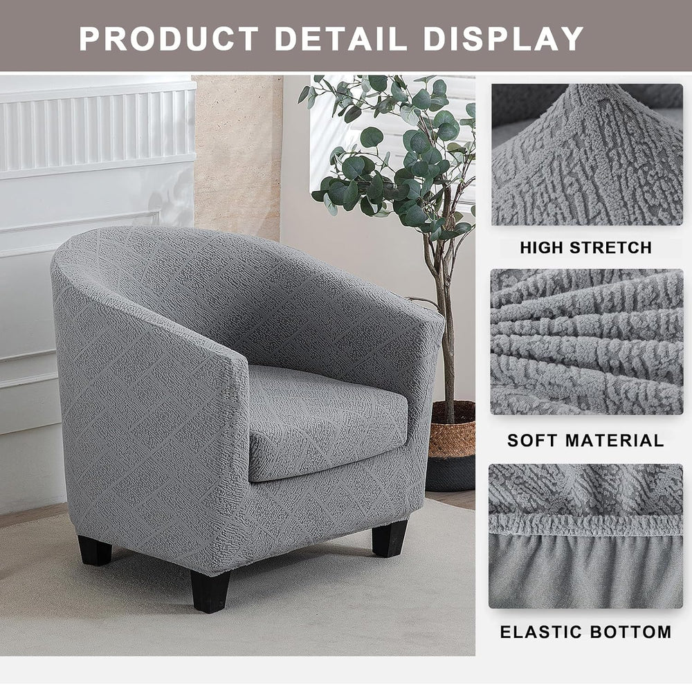 Club Chair Slipcover 2Piece Stretch Tub Chair Slipcover Armchair Sofa Cover