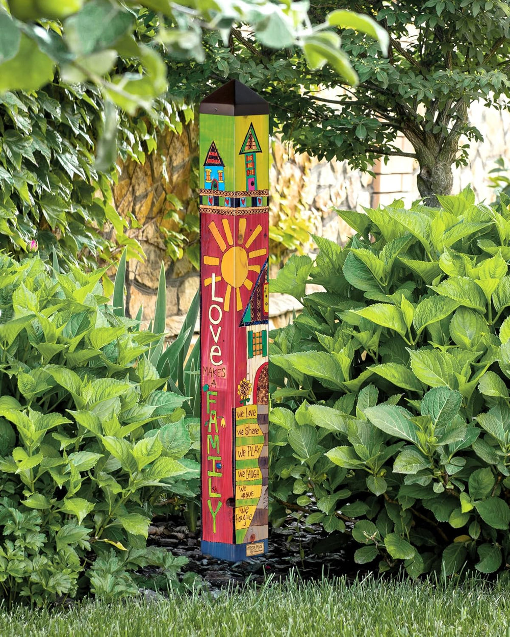 Studio M Art Pole, PVC Weather Resistant Pole with Vinyl Bowl 40 inches Tall ...