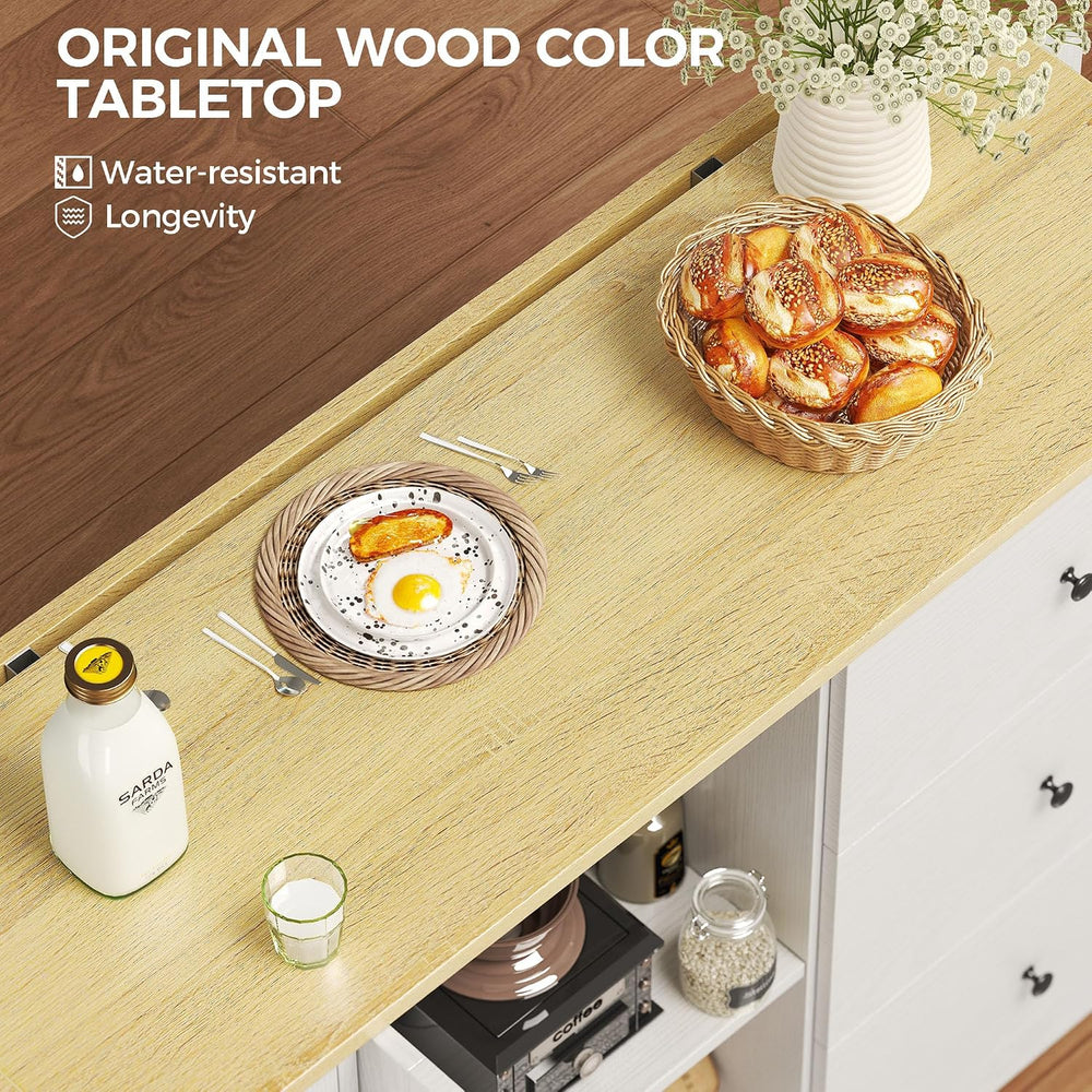IRONCK Rolling Kitchen Island with Storage & Drop Leaf, 47.2" Kitche...