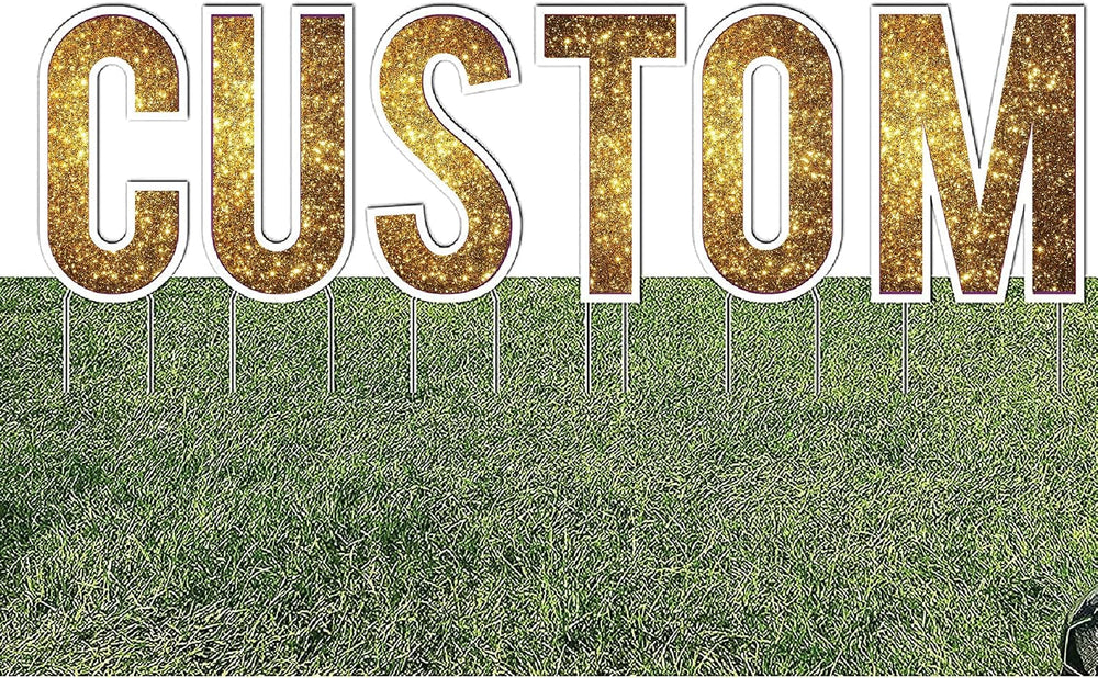VictoryStore Custom Yard Letters - Bebas 18 Inch Package, Up to 10 Letters, I...
