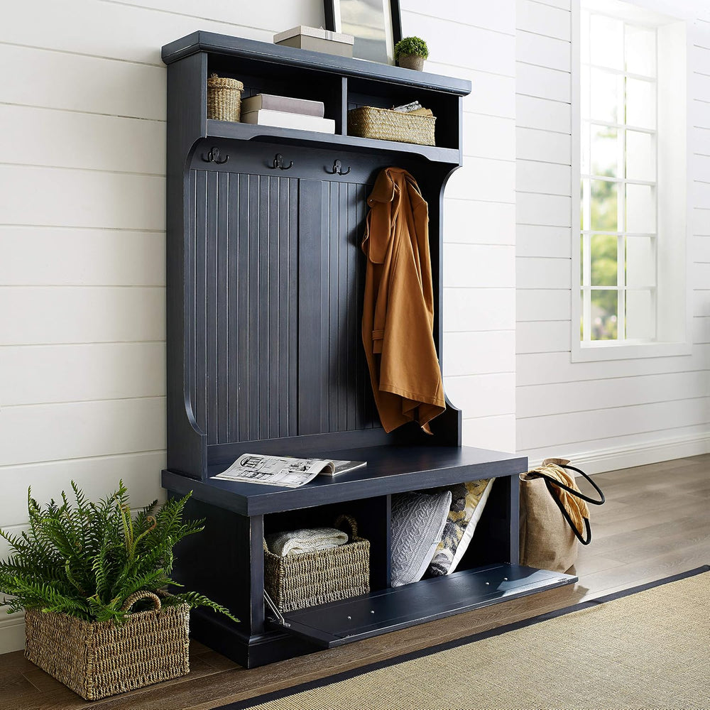 Crosley Furniture Seaside Hall Tree, Shoe Rack Bench