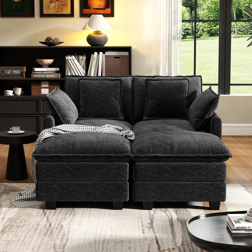 Hanherry 58" Cloud Couch Sectional Modular Sofa, Deep Seat Couches with ...