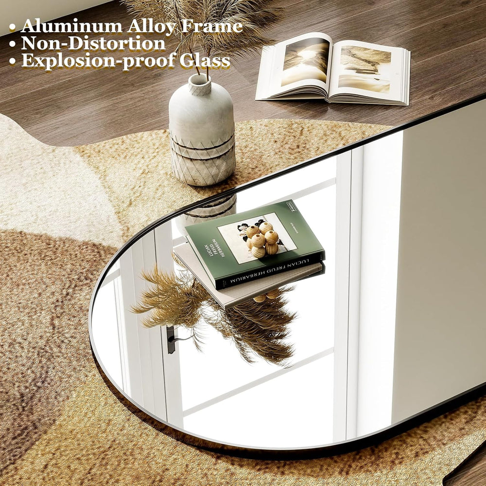 HARRITPURE 64"x21" Full Length Mirror, Arched Full Mirror