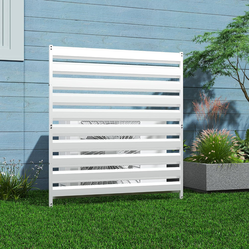 Metal Privacy Fence Screen, 42" H×38" W (1 Panel) No-Dig Air Condit...