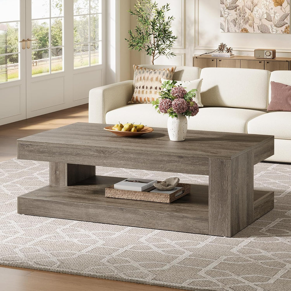 Tribesigns Coffee Table for Living Room, 47.24" Center Tea Table