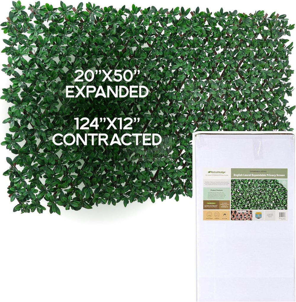 NatraHedge 20''X50'' Artificial Privacy Grass Wall Decor, Lau...