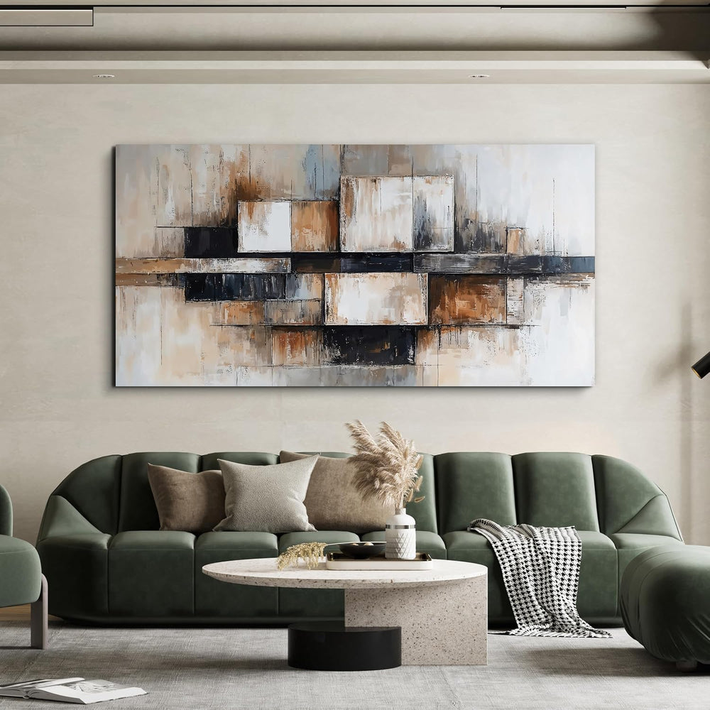 Abstract Geometric Canvas Wall Art For Living Room Art Wall Decor Modern Abst...
