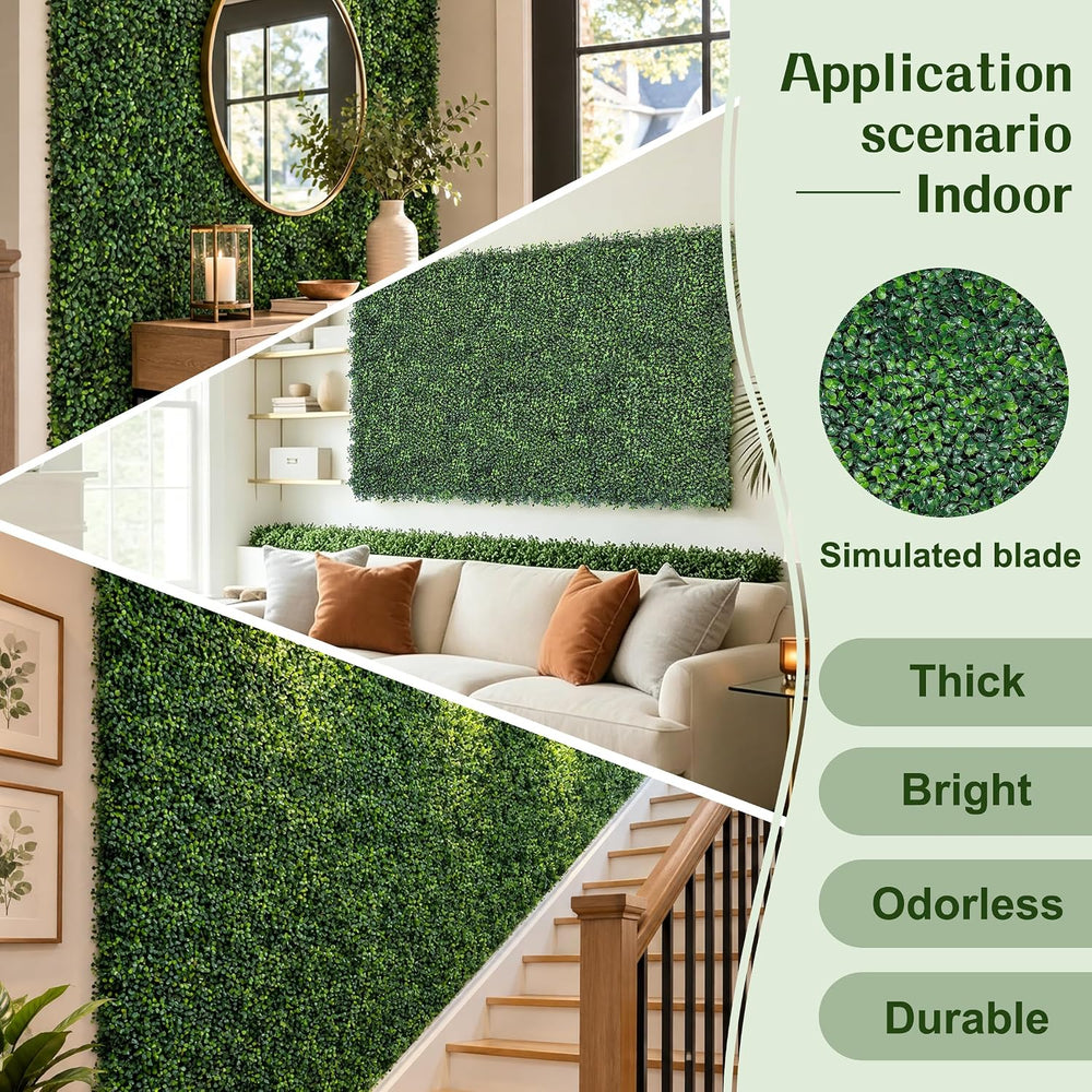 ODTORY Artificial Ivy Privacy Screen Fence Panel, Gradient Green 40X120 in