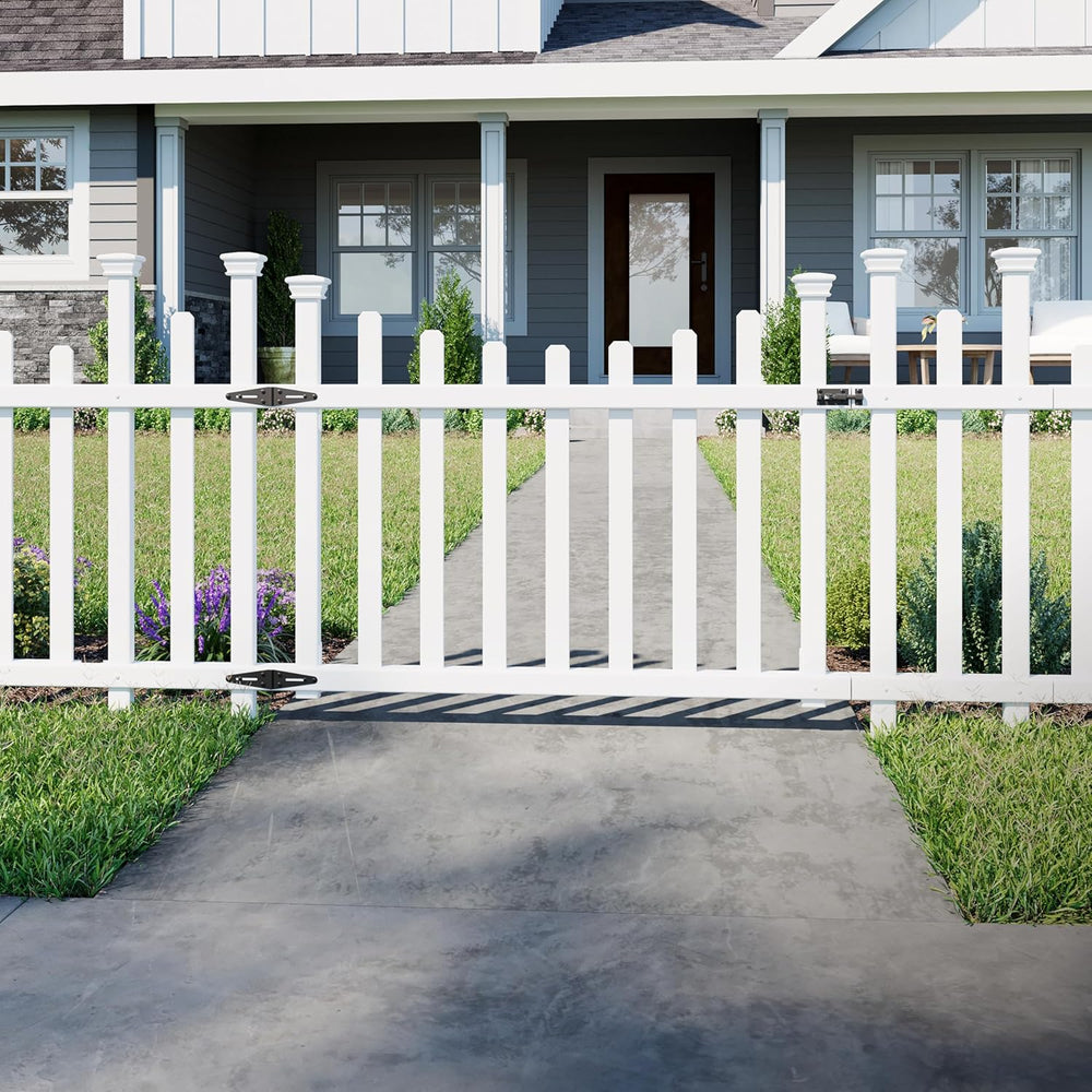 Zippity Madison Picket Gate, White Vinyl DIY No Dig Kit