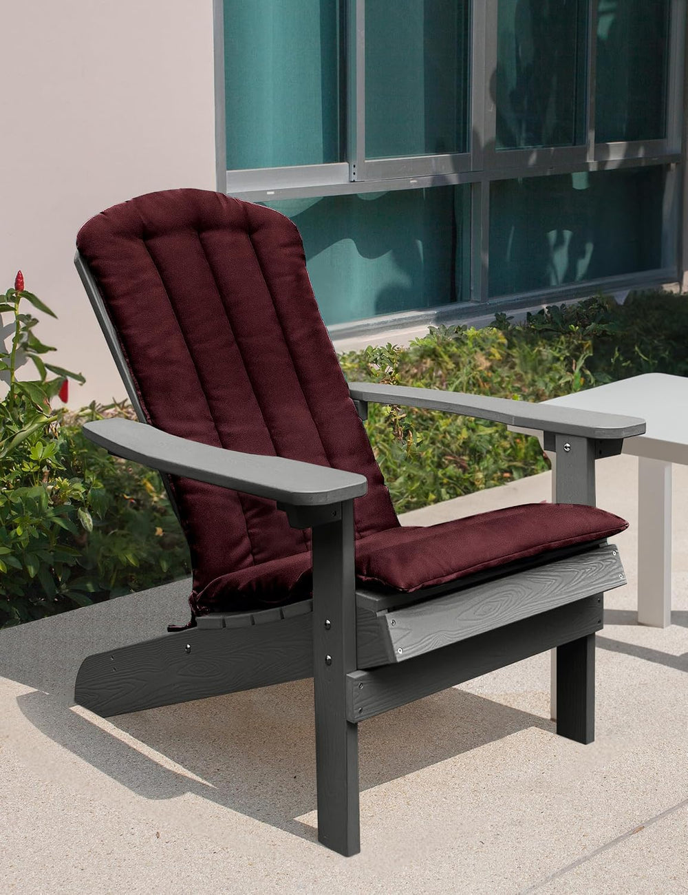 YEFU Adirondack Chair Cushion, 19.7x18.9x1.5'' Cushions Set of 2, Bur...