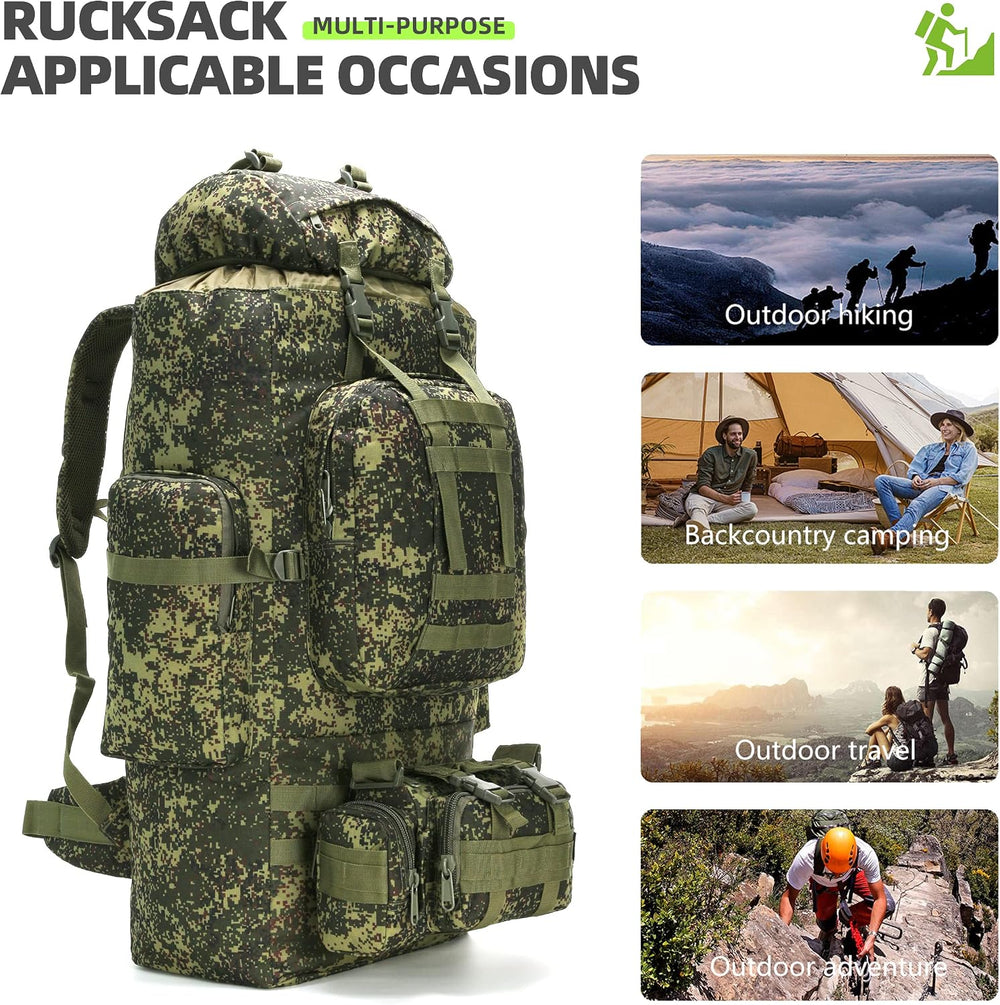 King'sGuard 100L Camping Hiking Backpack Molle Rucksack Military Camping ...