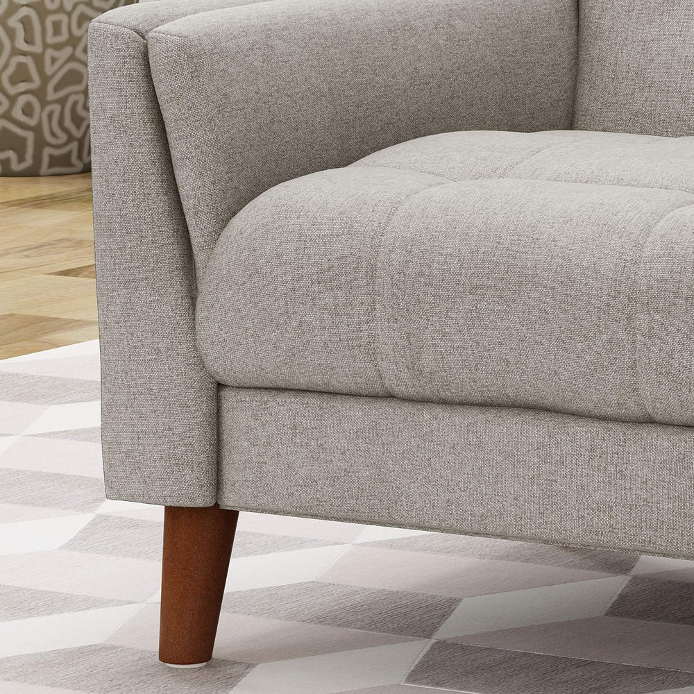 Christopher Knight Home Evelyn Mid Century Modern Fabric Arm Chair, Beige &am...