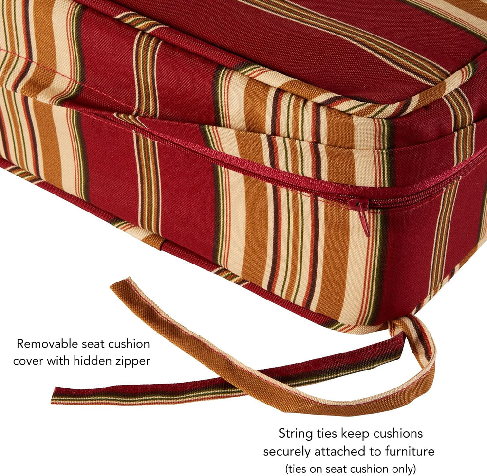 Tuscan Stripe Outdoor 2-piece Deep Seat Cushion Set
