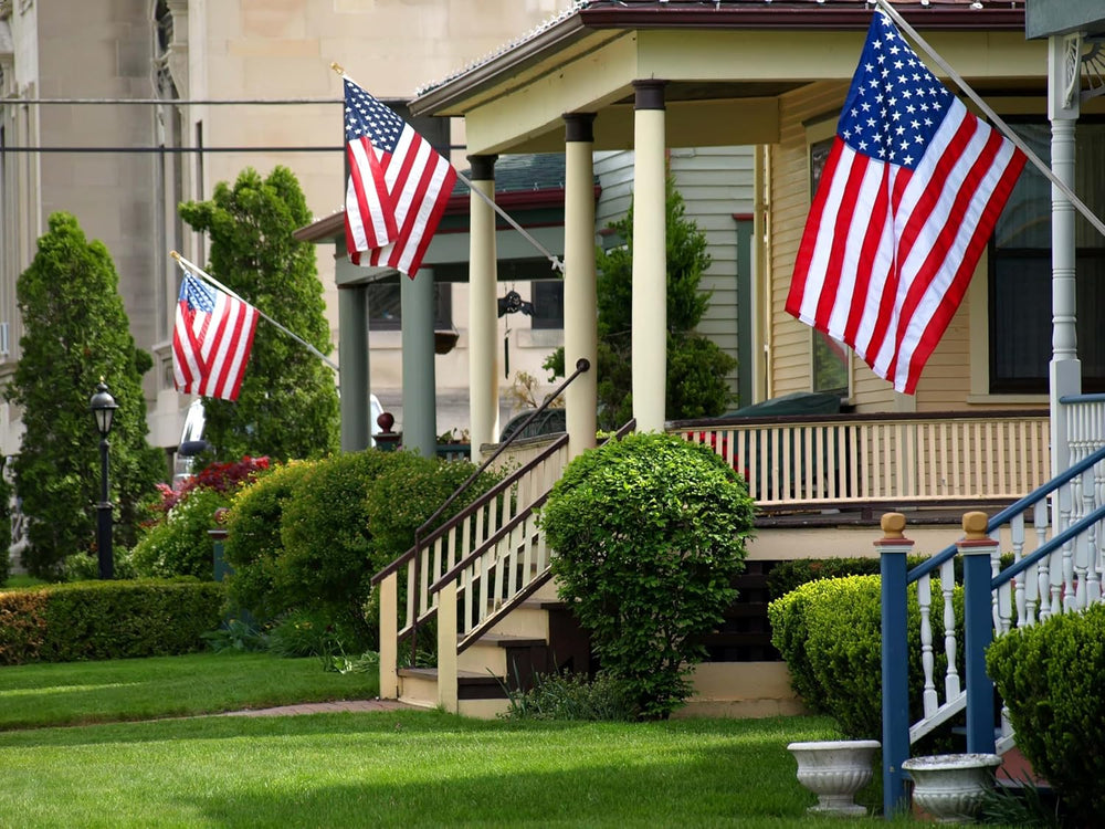ALLIED FLAG American Flag and Pole Set - 3x5 US Flag and 5' Spinning Flag...