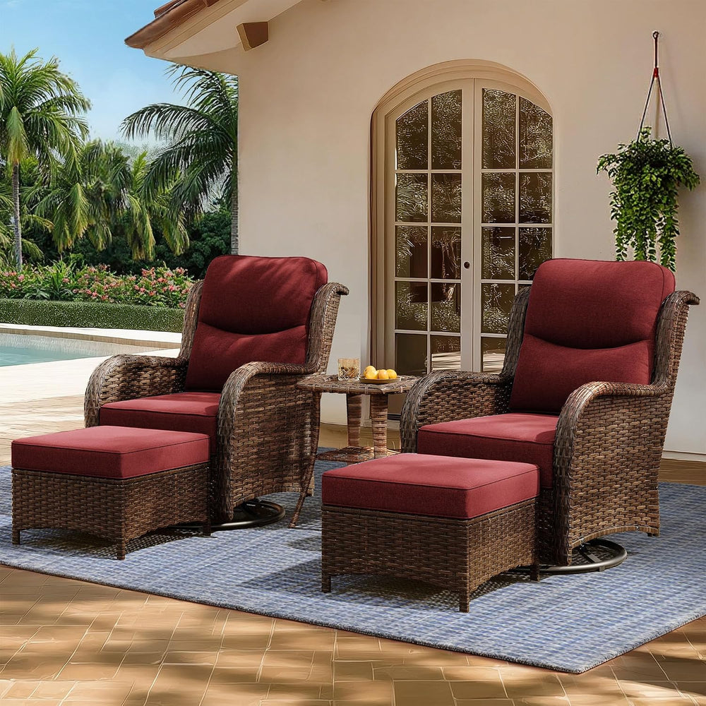 HILLGA Luxury Outdoor Patio Furniture Set with 6-Inch Thick Cushions