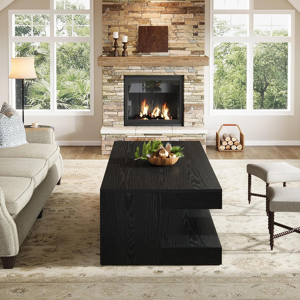 Tribesigns Coffee Table for Living Room, 47.24" Center Tea Table
