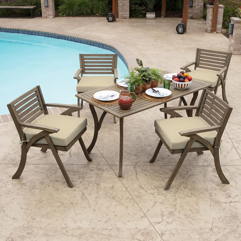 Arden Outdoor Seat Pad Chair Cushion, 21x21, Tan