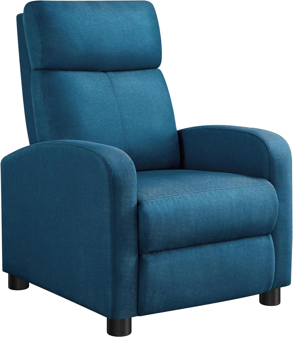 Yaheetech Recliner Chair with 3 Adjustable Angles Living Room Chairs Blue