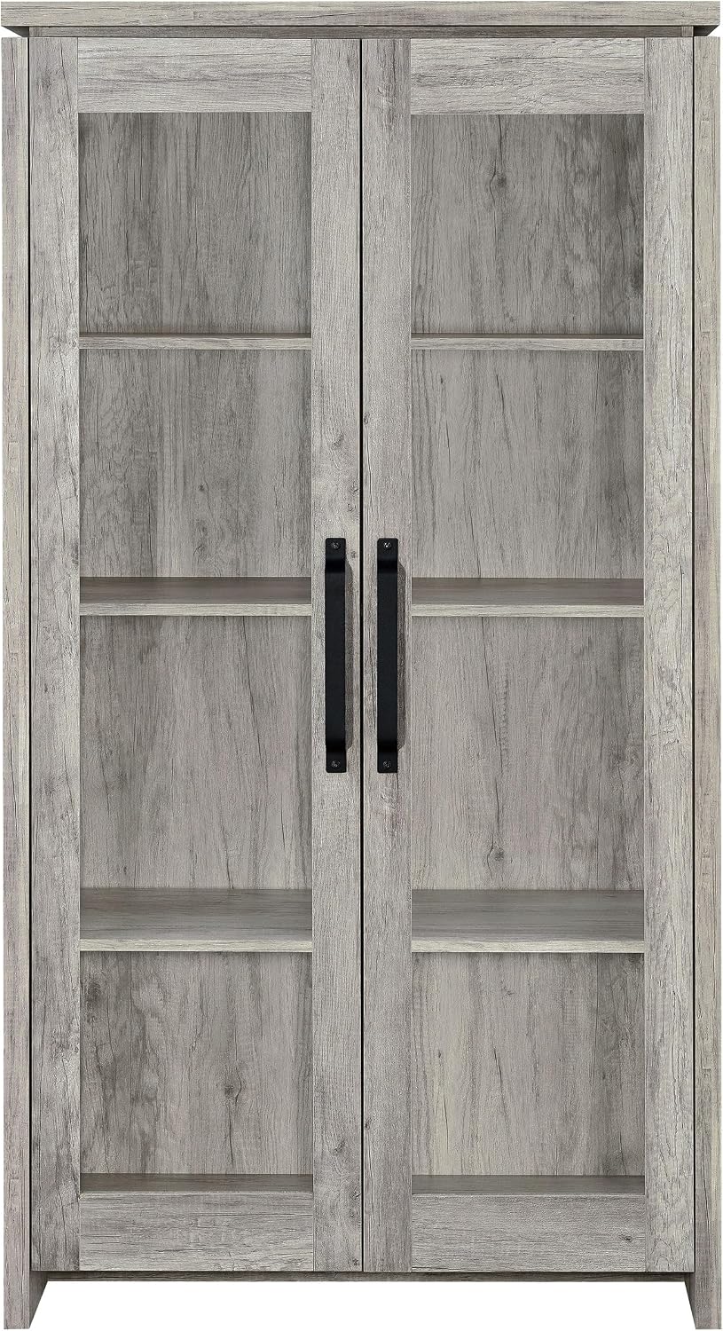 Coaster Alejo 35-Inch Display Cabinet with Storage, Grey Driftwood 950783