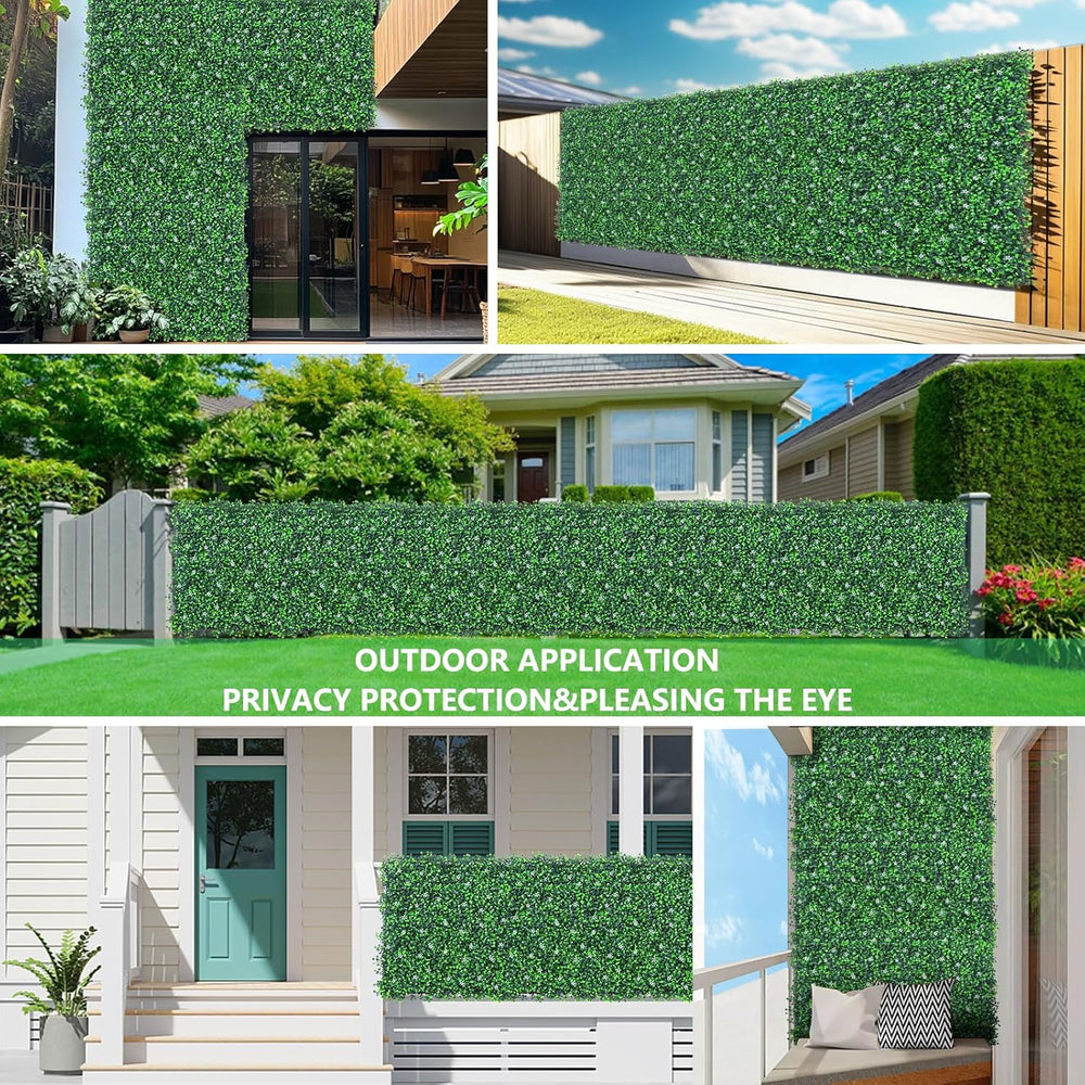 Grooy 71"x 144"(72 sq.ft) Artificial Boxwood Grass Wall Roll with F...