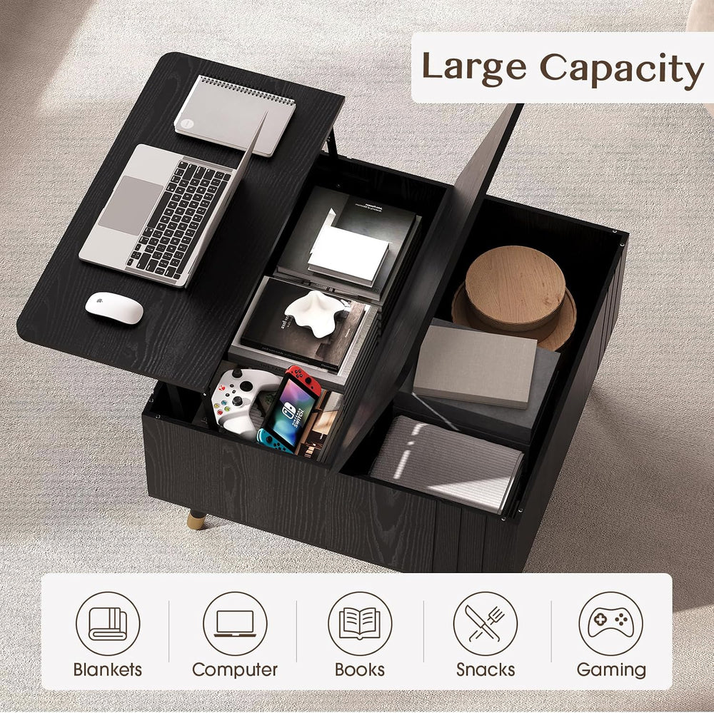 Square Lift Top Coffee Table with Storage for Living Room,32"
