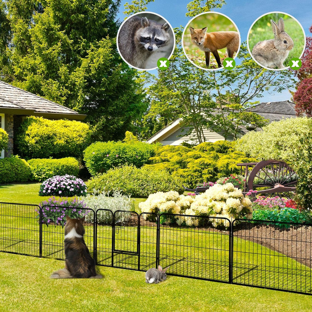 Yaheetech 24in x 85ft Rustproof Foldable Metal Decorative Garden Fence
