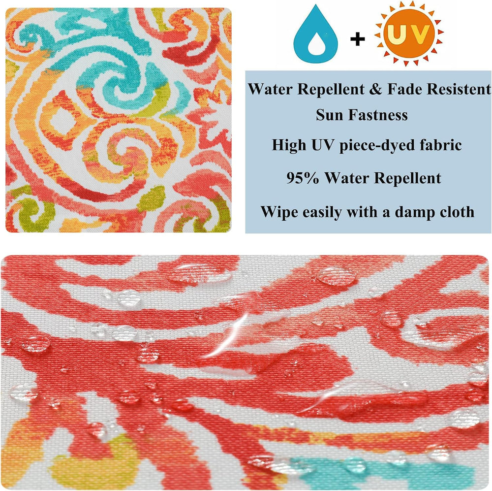 Outdoor Throw Pillows with Insert 18x18 Inch Pack of 2-Corinthian Dapple