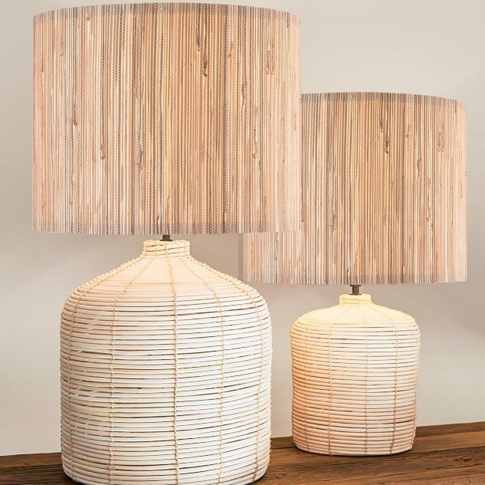 GO&SO 13" Straw Boho Lamp Shade for Table Lamps,Medium Yellow Shade ...