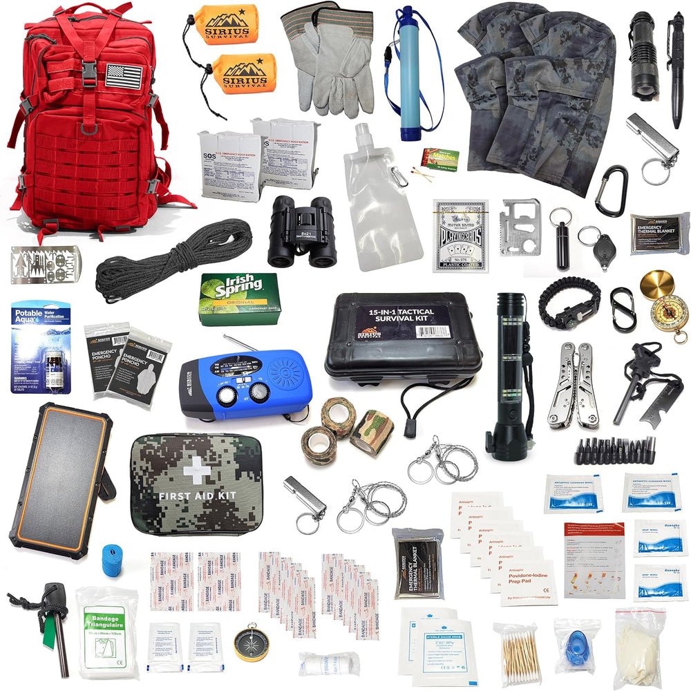 Sirius: Pre-Packed Bug Out Bag - 72 Hour Kit for 2 People - Bugout Backpack S...