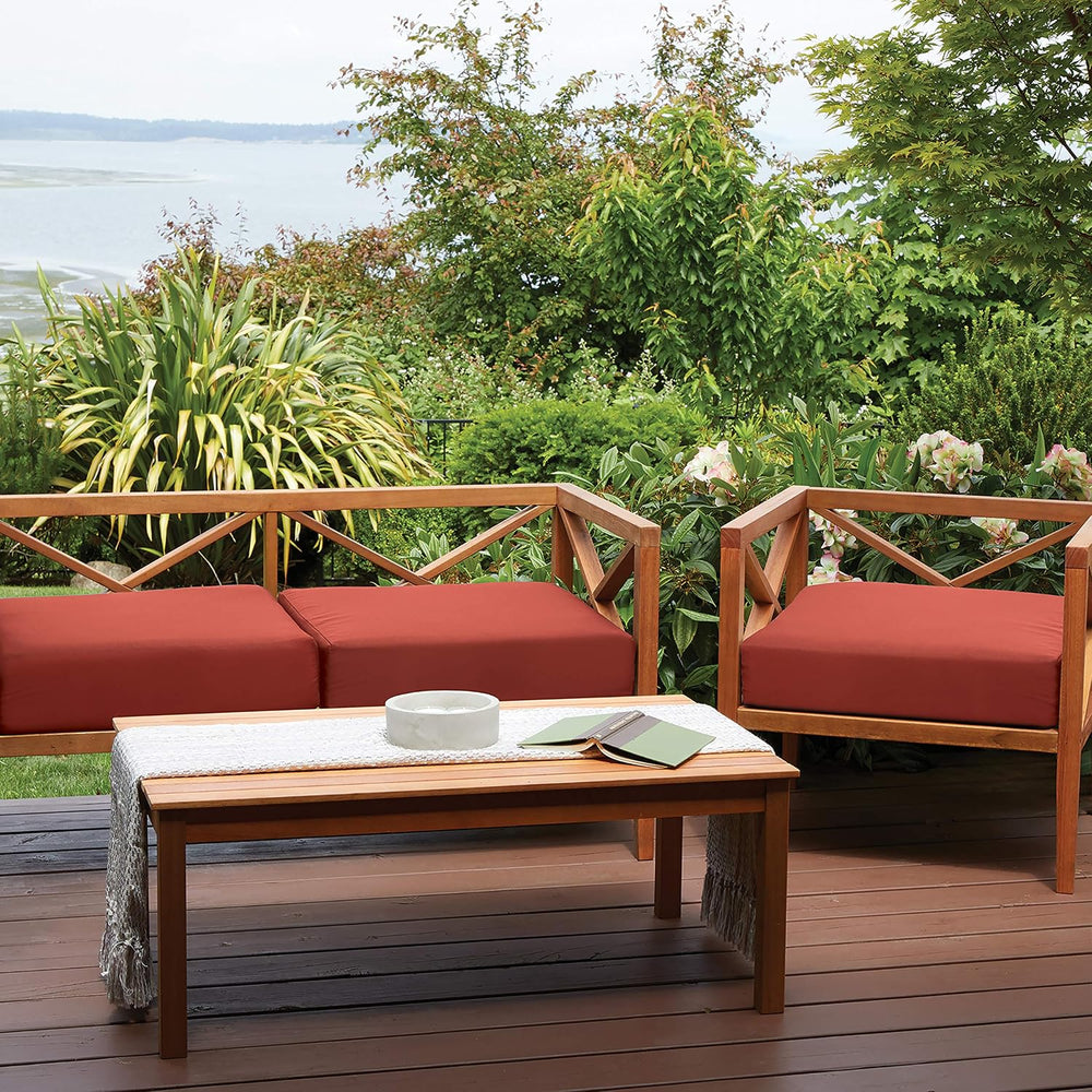 Classic Accessories Ravenna Water-Resistant 22 x 21 x 3 Inch Patio Seat Cushi...