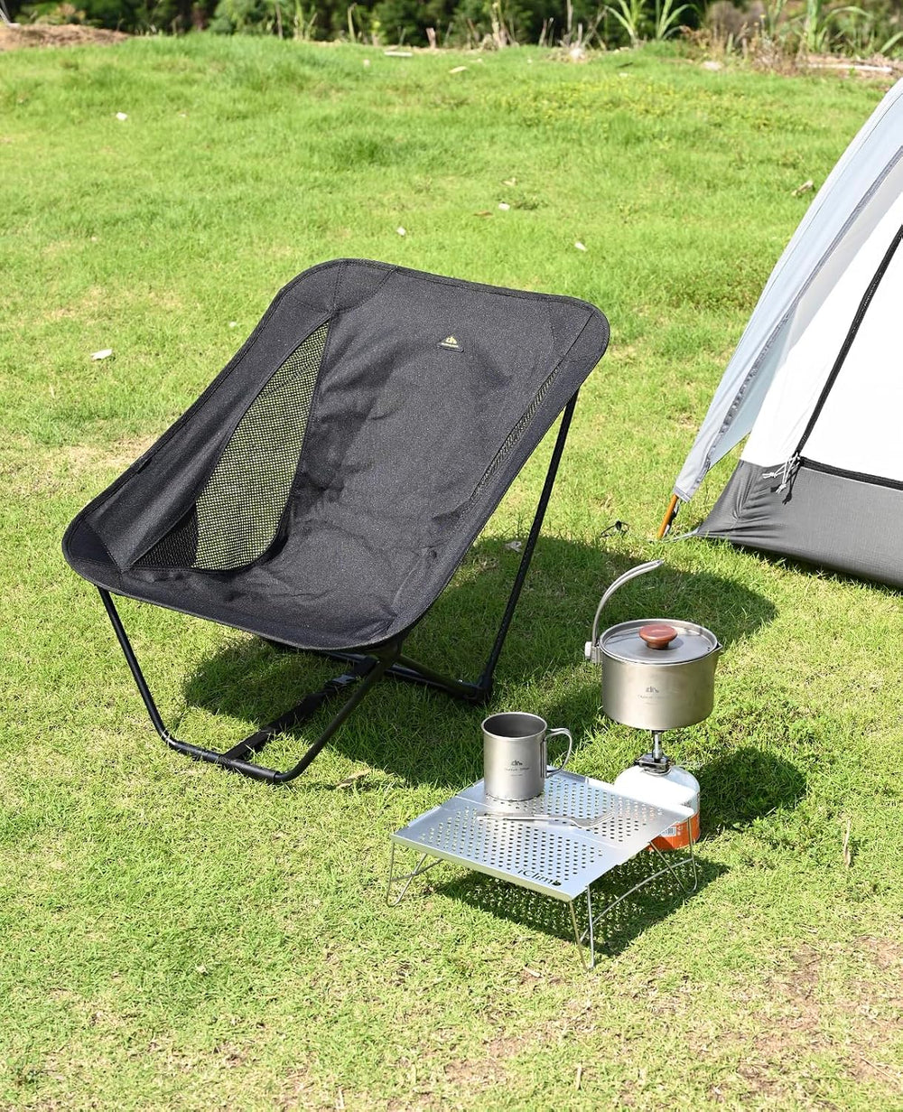 iClimb Low Ultralight Compact Folding Chair (Black)