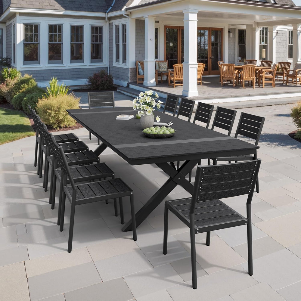Pellebant Stackable Outdoor Patio Dining Chairs Set of 2
