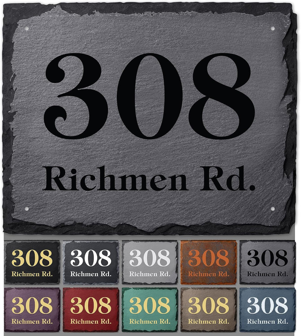 House Address Sign, House Number Plaque, 14.25x18, Thick Rust-Free, Fade Resi...