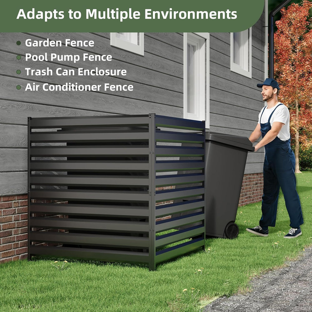 42" H x 38" W (3 Panels) Air Conditioner Fence Panels, Outdoor Free...