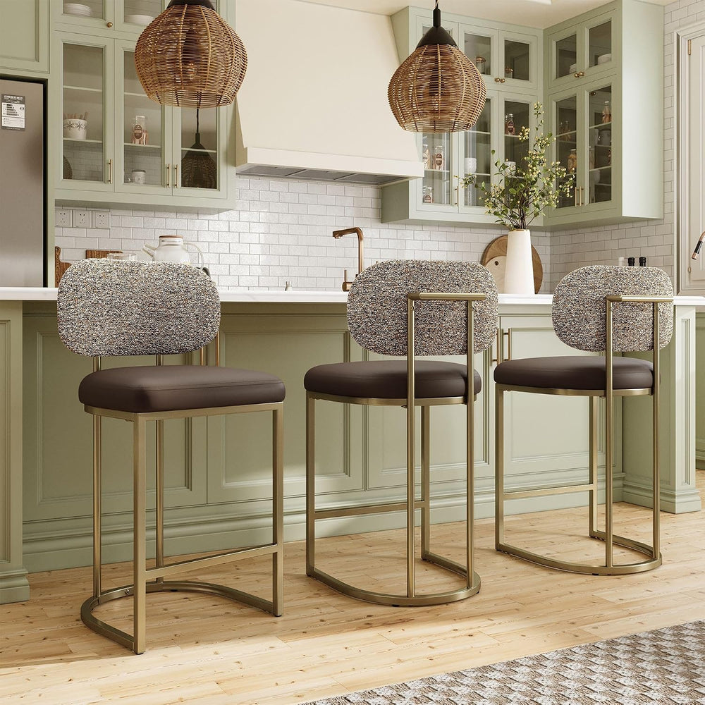 MAISON ARTS Counter Height Bar Stools, Bar Chair with Back, 1PC