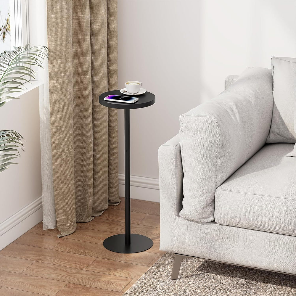 TUTOTAK Tall Round Side Table, Small End Table, Drink Table, Pedestal Table
