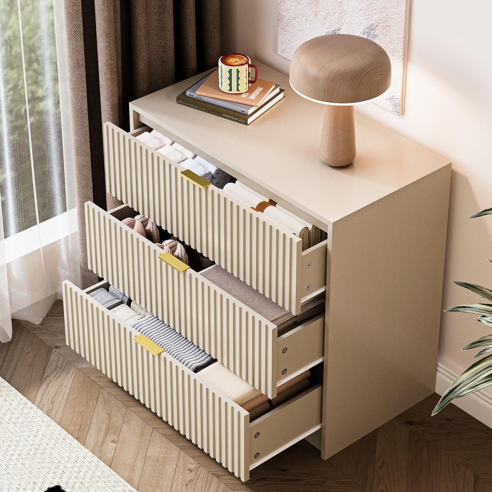 MAISONARIA 3-Piece Dresser Bedroom Set, 9 Drawer Dresser & 3 Drawer Night...