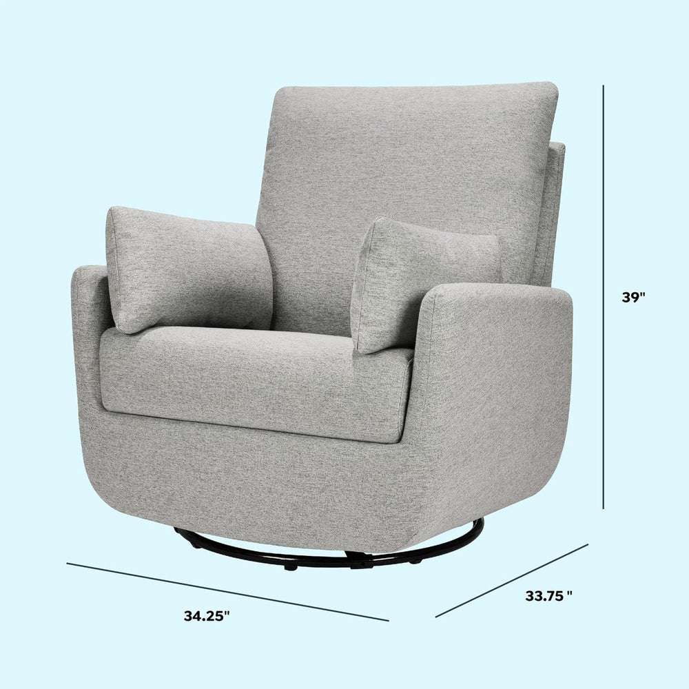 Davinci Juno Swivel Glider, GREENGUARD Gold Certified, Frost Grey