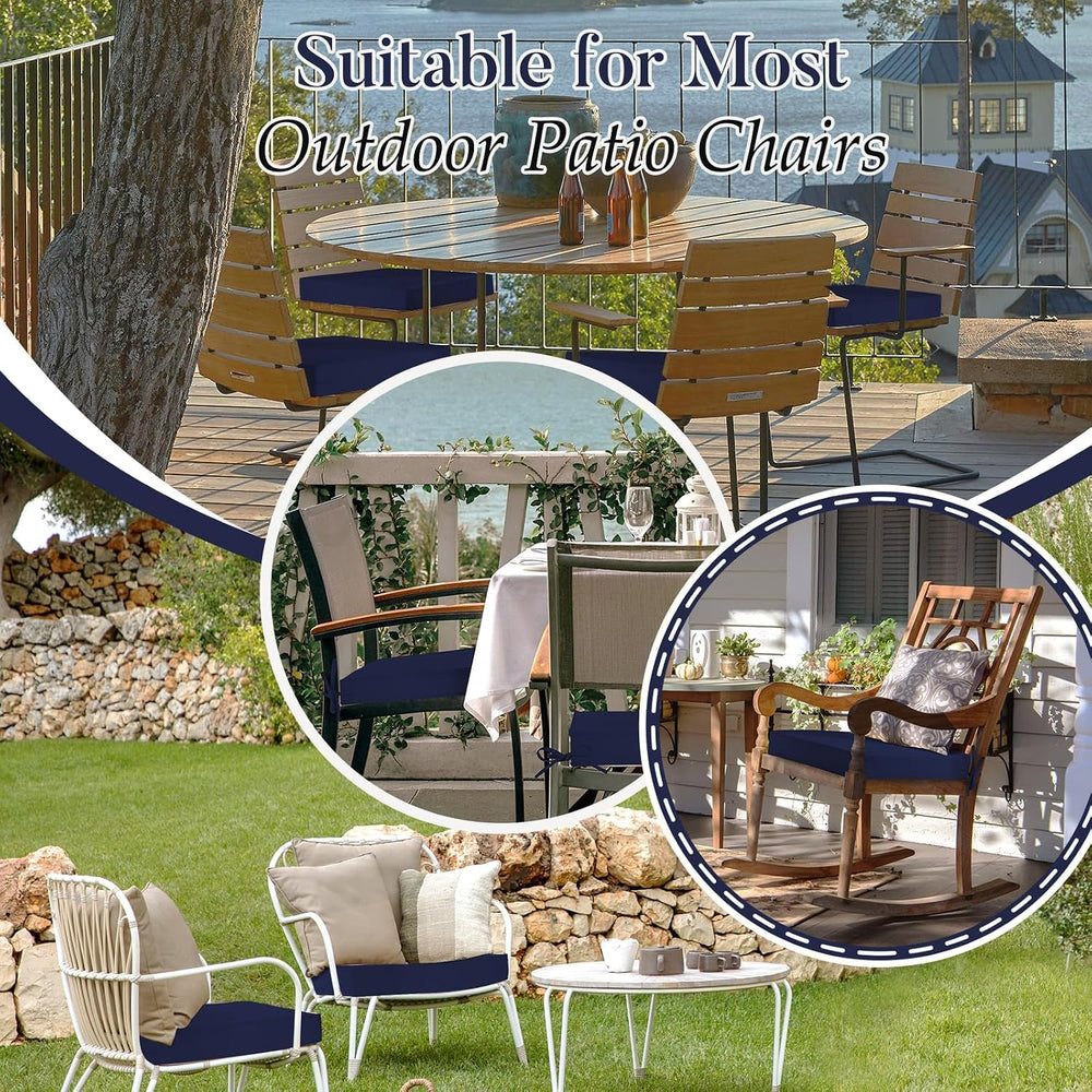 Basic Beyond Outdoor Chair Cushions for Patio Furniture, Waterproof Outdoor S...