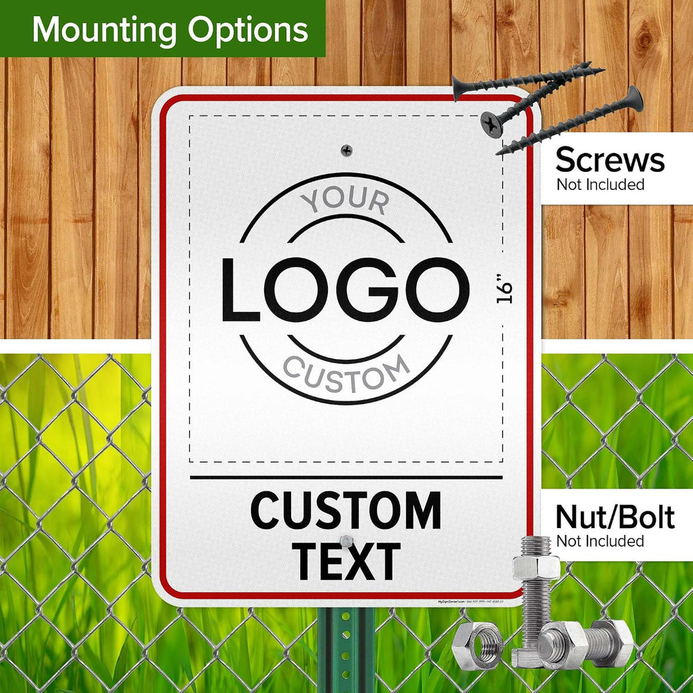 Custom Logo and text Sign, For Parking Lot And Business Indoor/Outdoor Sign, ...