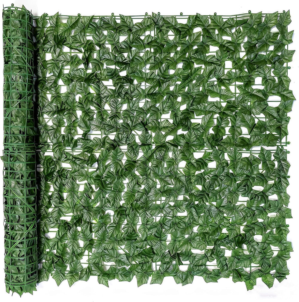 Privacy Fence Screen Artificial Ivy Grass Wall Screen 240x40 in Balcony Fence...