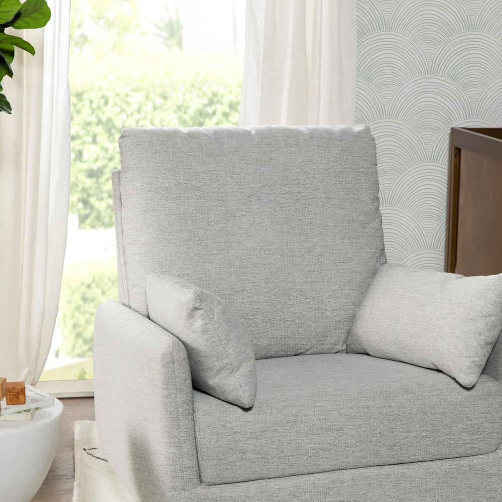 Davinci Juno Swivel Glider, GREENGUARD Gold Certified, Frost Grey