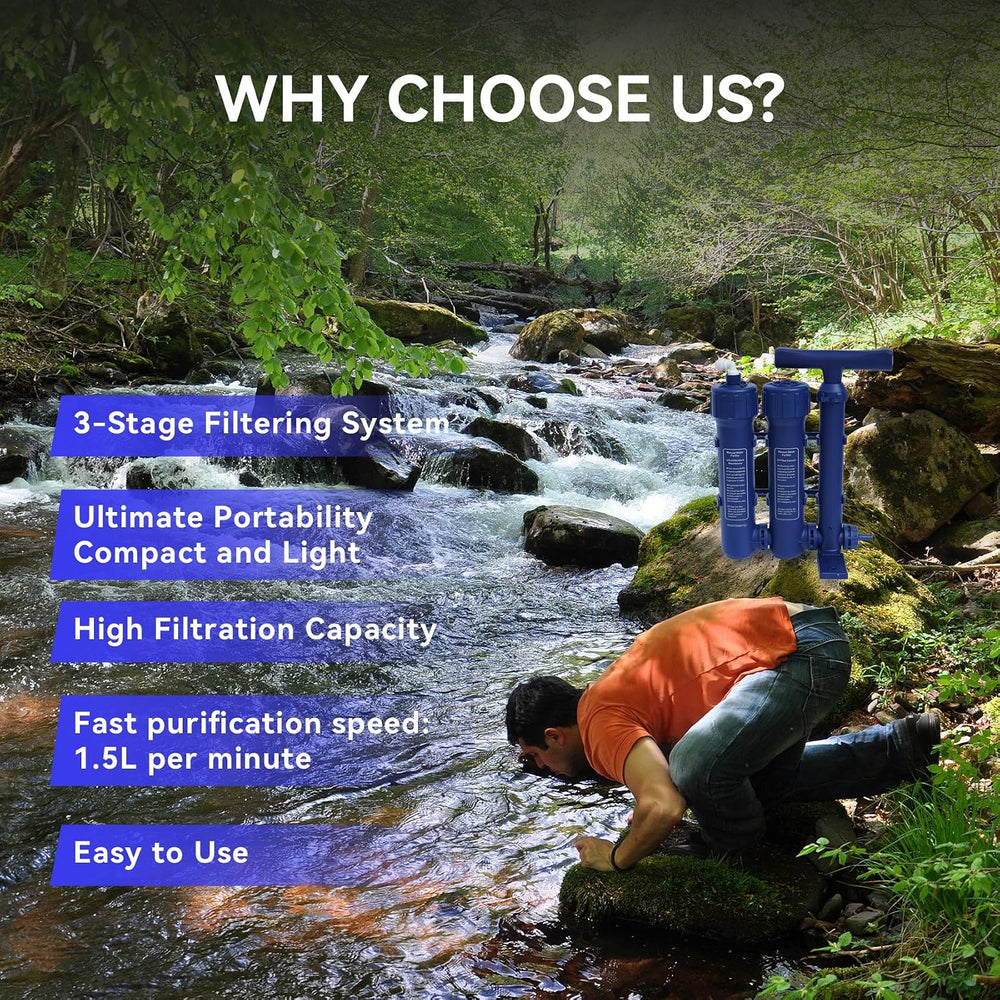 Water Filtration System Survival, Water Purifier Survival for Camping