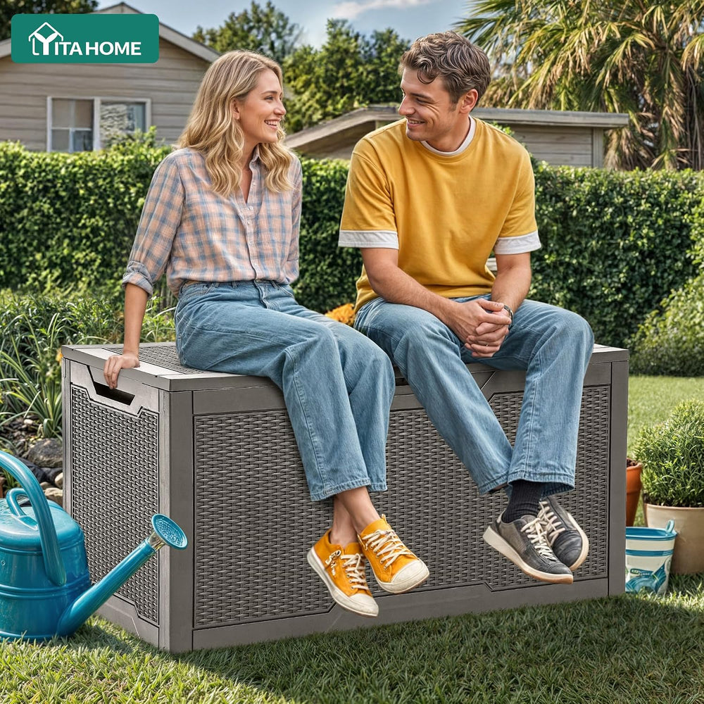 YITAHOME 100 Gallon Resin Deck Box